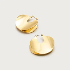 Disc hoop earrings