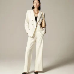Double-breasted blazer in Italian stretch merino wool blend