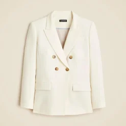 Double-breasted blazer in Italian stretch merino wool blend