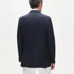 Double-breasted blazer in English wool