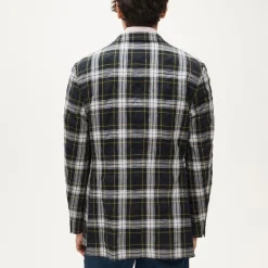 Double-breasted blazer in Japanese seersucker