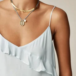 Drapey ruffle camisole in chiffon