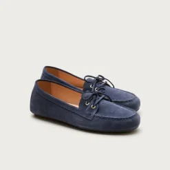 Driving loafers in suede with two sets of laces