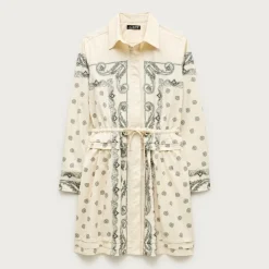 Elena mini shirt-dress in bandana-print cotton poplin