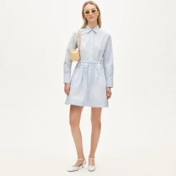 Elena mini shirt-dress in cotton poplin