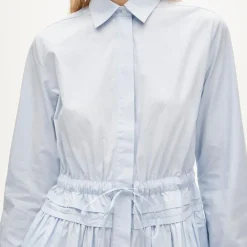 Elena mini shirt-dress in cotton poplin