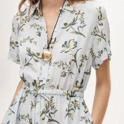 Elena shirt-dress in crepe de chine