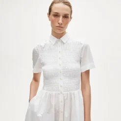 Elsie shirt-dress in cotton poplin