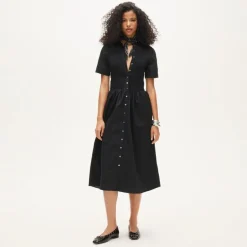 Elsie shirt-dress in cotton poplin