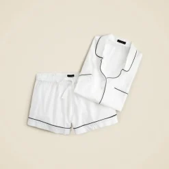 End-on-end cotton pajama short set