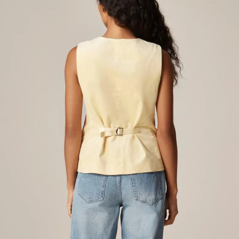 Essential cutaway vest top in velvet