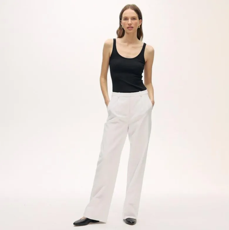 Essential wide-leg pant in Gramercy linen blend