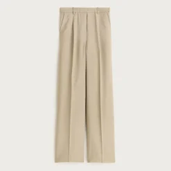 Essential wide-leg pant in luster canvas
