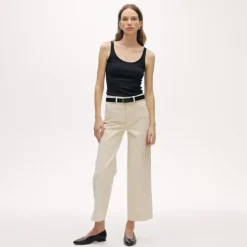 Everyday wide-leg ankle jean in semi-stretch