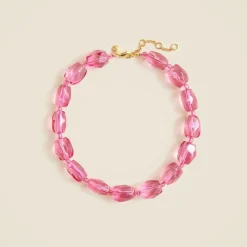 Faceted crystal collar necklace
