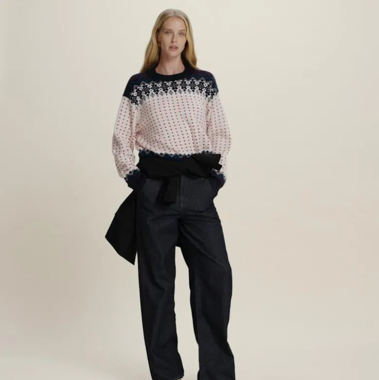 Fair Isle crewneck sweater in vintage wool