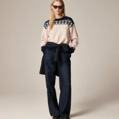Fair Isle crewneck sweater in vintage wool