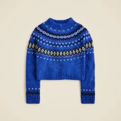 Fair Isle wide-mockneck sweater
