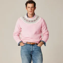 Fair Isle–yoked sweater in wool