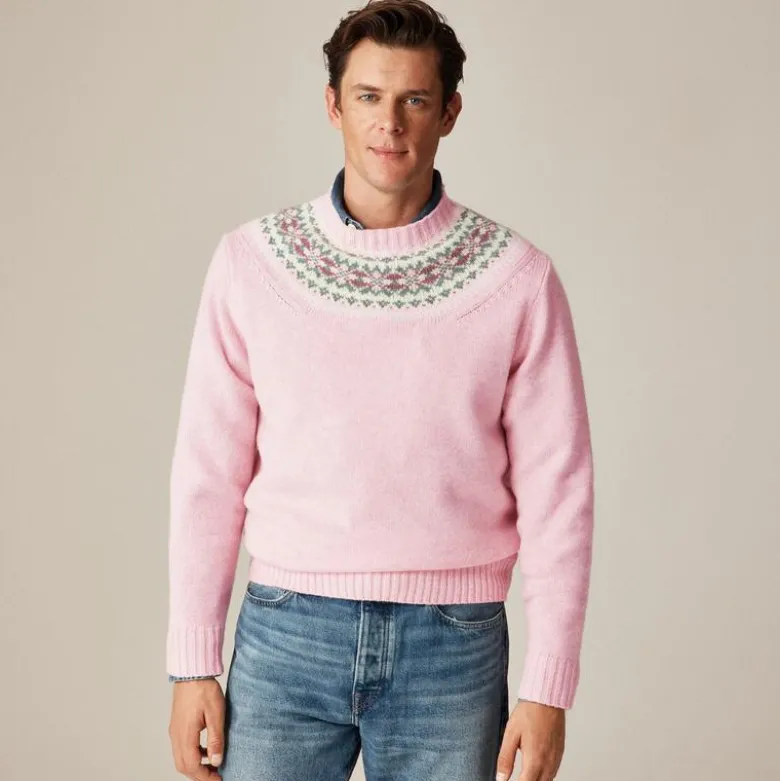 Fair Isle–yoked sweater in wool