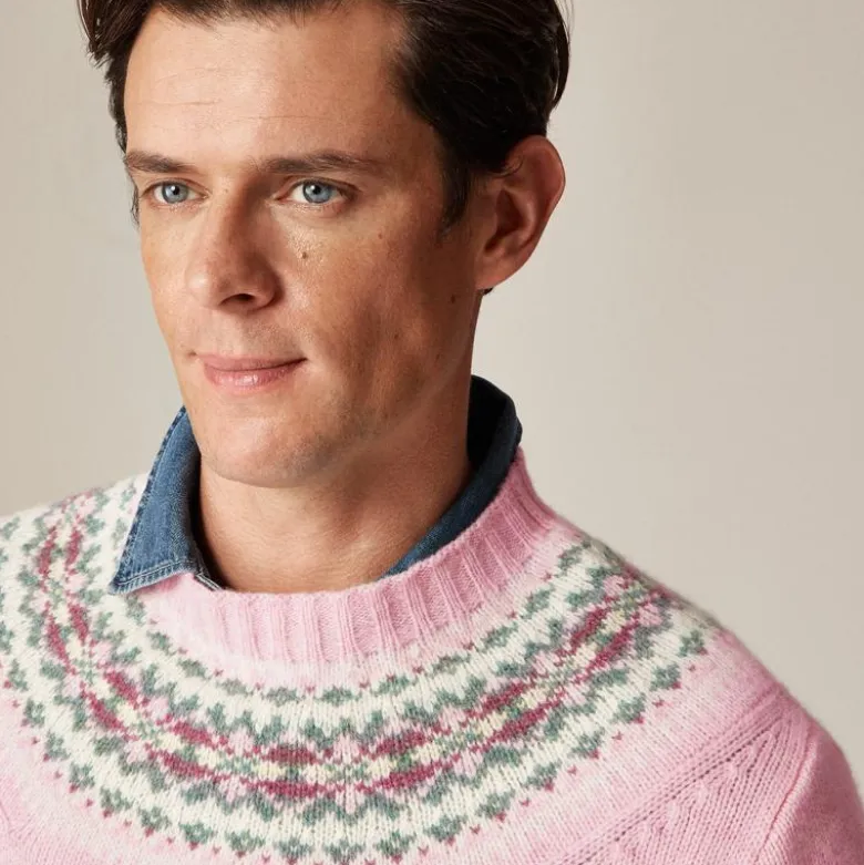Fair Isle–yoked sweater in wool