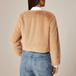 Faux-fur lady jacket