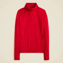 Feather jersey turtleneck
