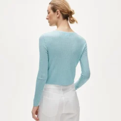 Featherweight cashmere pointelle cardigan