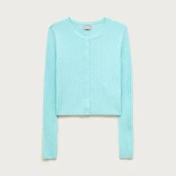 Featherweight cashmere pointelle cardigan