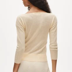 Featherweight cashmere wide V-neck sweater