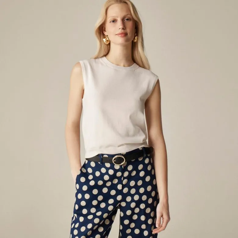 Featherweight cashmere-blend cropped sweater shell
