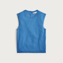 Featherweight cashmere-blend cropped sweater shell