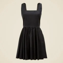 Fit-and-flare mini dress in velvet