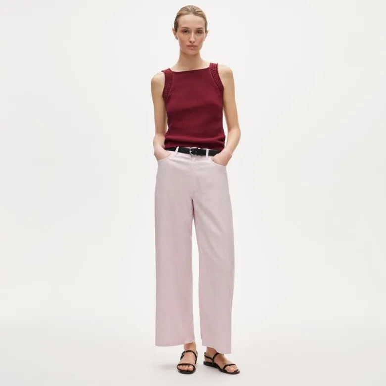 Five-pocket pant in linen blend