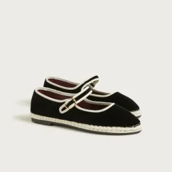 Flabelus X J.Crew Mary Jane espadrilles in velvet