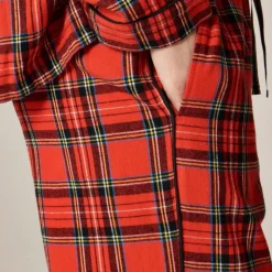 Flannel long-sleeve pajama pant set in Good Tidings plaid