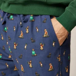 Flannel pajama pant in print