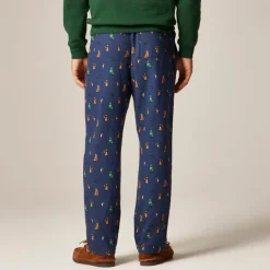 Flannel pajama pant in print