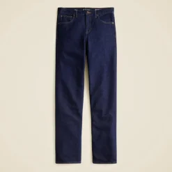 Flannel-lined relaxed straight jean in Rinse wash