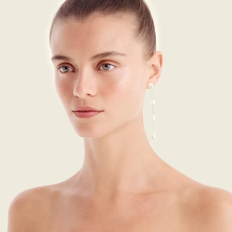 Freshwater pearl drop earrings