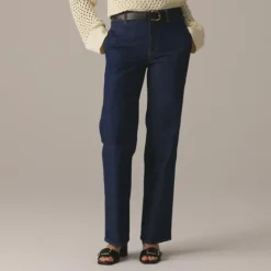 Full-length slim-wide trouser jean