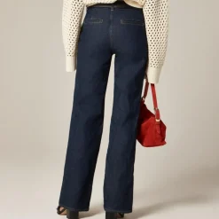 Full-length slim-wide trouser jean