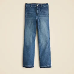 Full-length slim-wide trouser jean