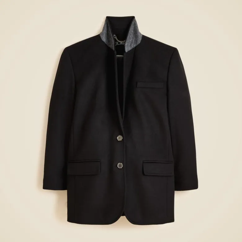 Gamine blazer-coat in wool blend