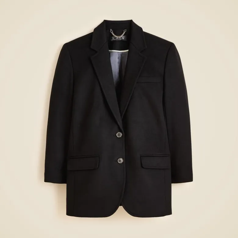 Gamine blazer-coat in wool blend