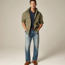 Garment-dyed twill overshirt