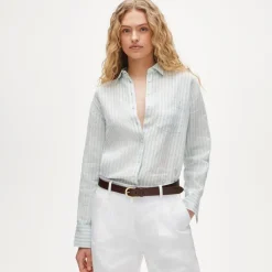 Garçon classic shirt in striped linen