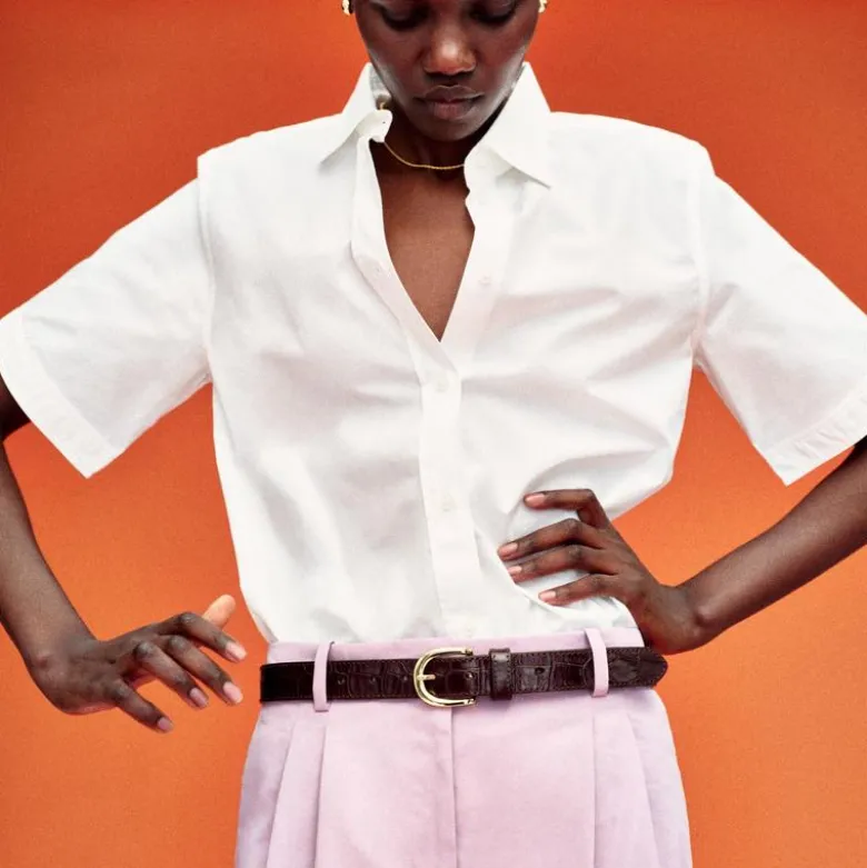 Garçon short-sleeve shirt in cotton poplin