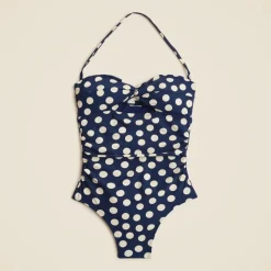 Gemma ruched bandeau cutout one-piece