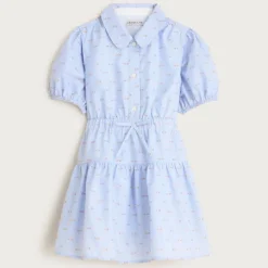 Girls' Amelia shirt-dress with Lurex® metallic threads